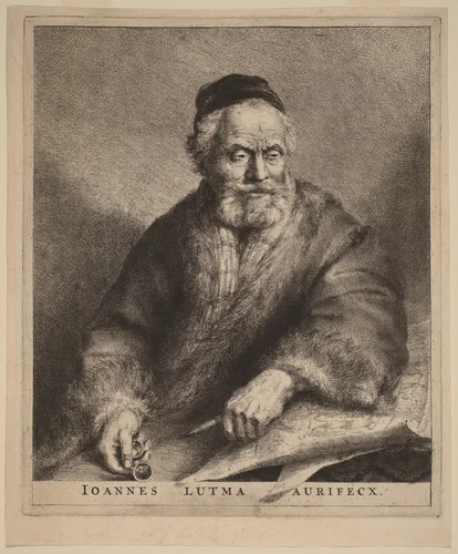 Jan Lutma the Elder by Jan Lutma II, print, 1656