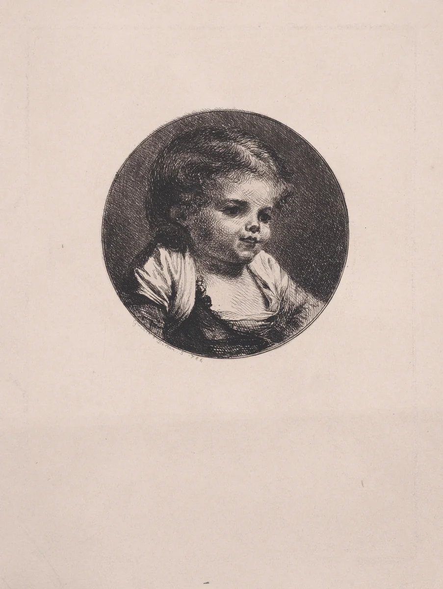 Bust of a Little Girl by Dominique Vivant Denon, print, 1800-1825