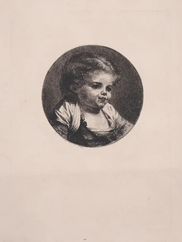 Bust of a Little Girl by Dominique Vivant Denon, print, 1800-1825