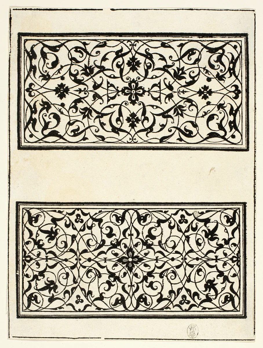 Ornamental Panels by Hans Rudolf Manuel Deutsch, print, 1545-1572