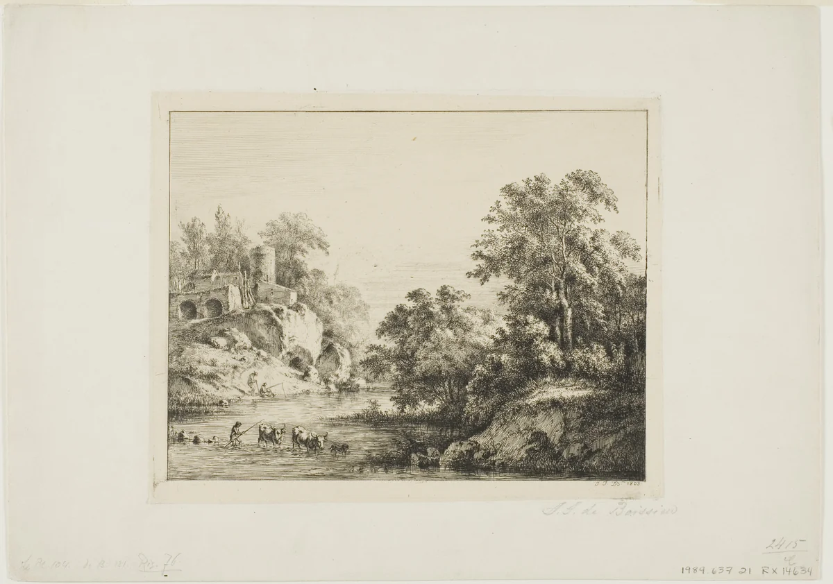 The Little Ford by Jean Jacques de Boissieu, print, 1803