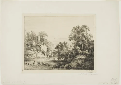 The Little Ford by Jean Jacques de Boissieu, print, 1803