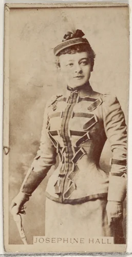 Josephine Hall, from the Actors and Actresses series (N45, Type 8) for Virginia Brights Cigarettes by Allen & Ginter, photograph, 1885-1891