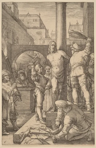 Flagellation of Christ by Hendrick Goltzius, print, 1597