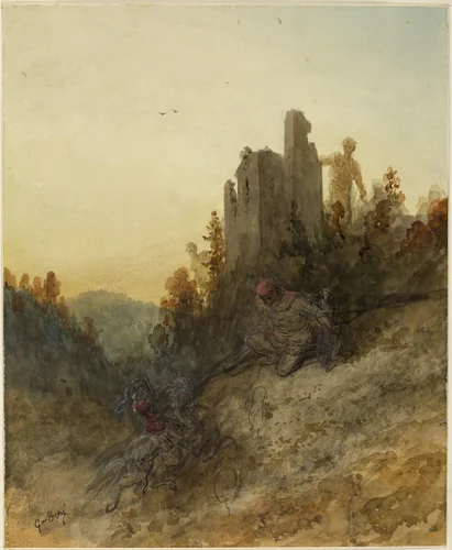 The Princess is Held Captive by Gustave Doré, painting, 1869-1883