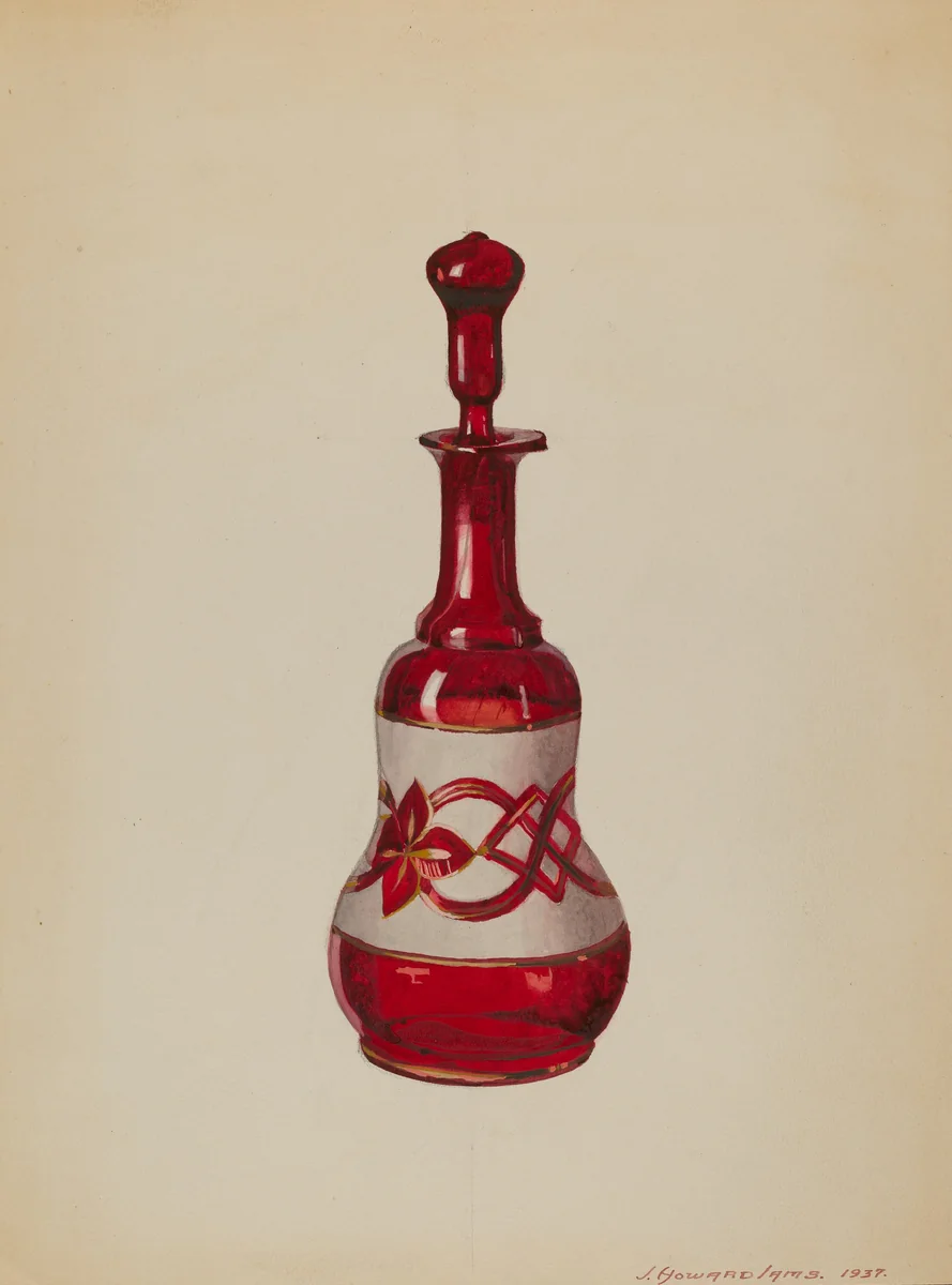 Bottle by J. Howard Iams, index of american design, 1937