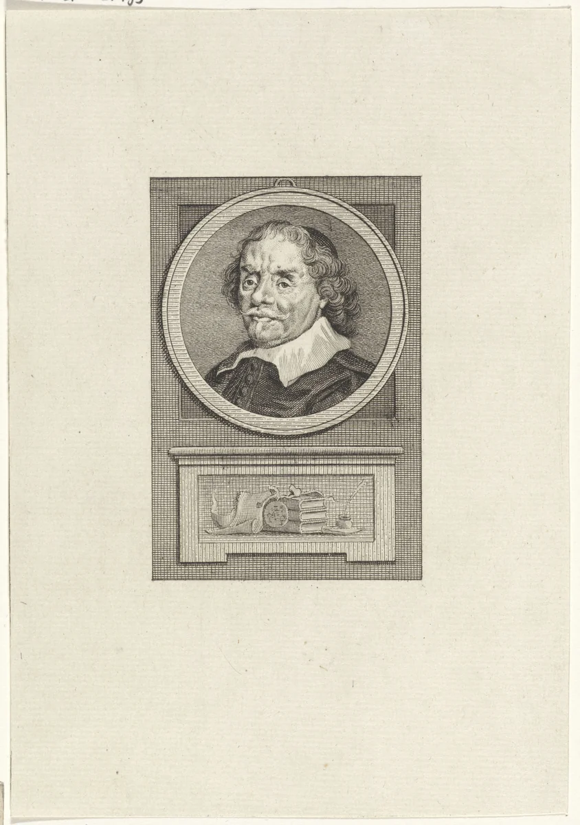 Portret van Daniël Heinsius by Reinier Vinkeles, print, 1783-1795