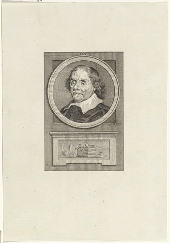Portret van Daniël Heinsius by Reinier Vinkeles, print, 1783-1795