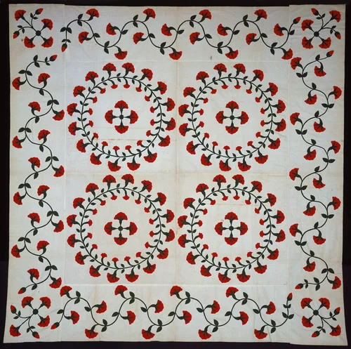 Bedcover (Quilt Top) by Susan Major, textile, 1850-1859