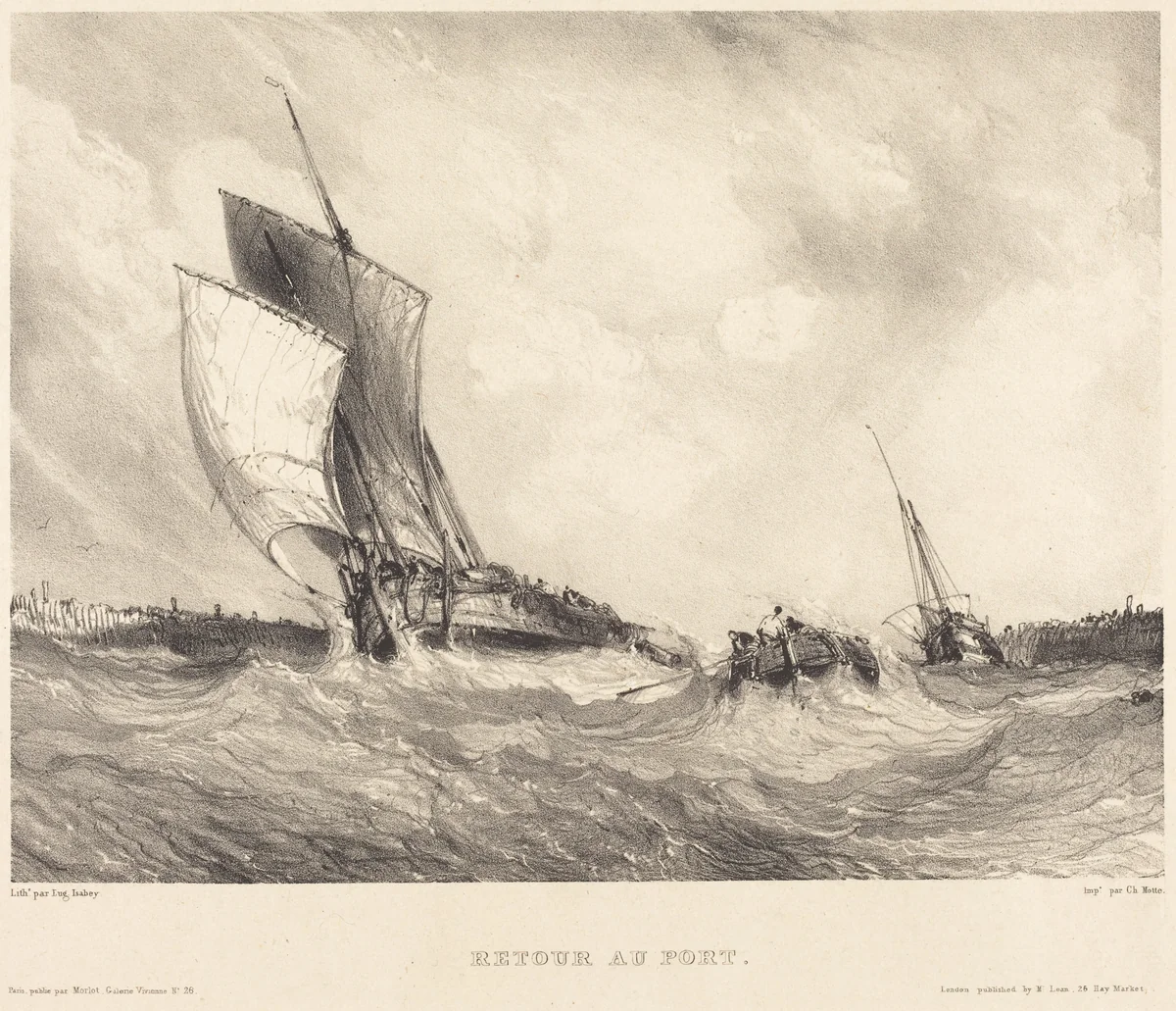Retour au port by Eugène Isabey, print, 1833