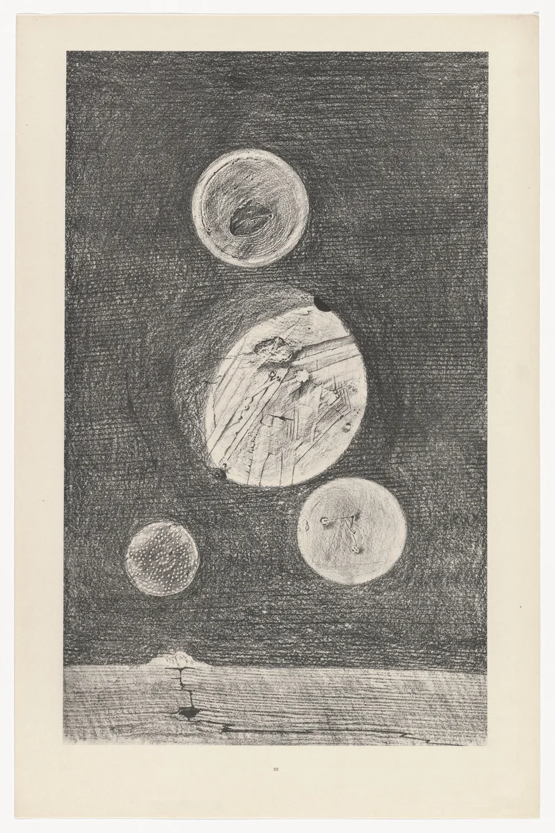 Little Tables around the Earth (Petites tables autour de la terre) from Natural History (Histoire naturelle) by Max Ernst, print, 1925