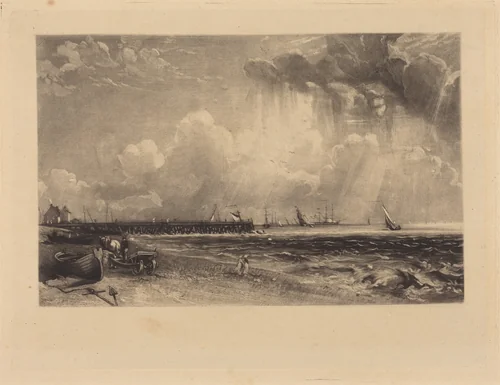 Yarmouth, Norfolk by David Lucas; John Constable, print, 1830