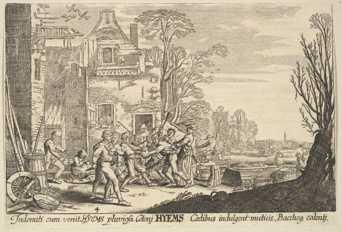Winter (Hymens) by Wenceslaus Hollar, print, 1629