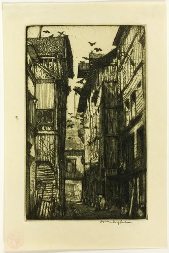 Ruelle des Pigeons, Rouen by Donald Shaw MacLaughlan, print, 1903