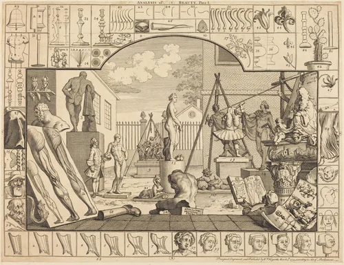 Analysis of Beauty: pl.1 by William Hogarth, print, 1753