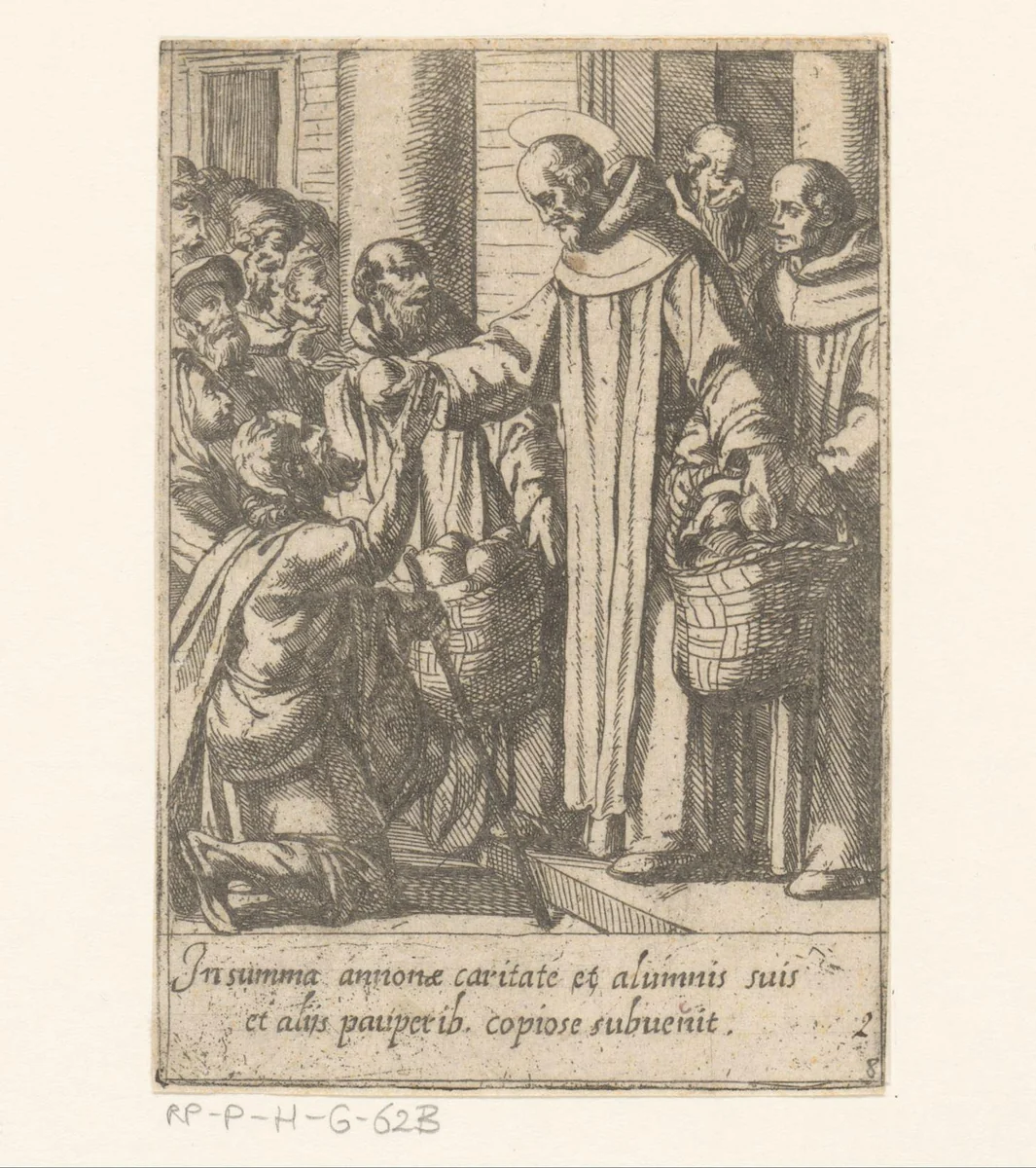 De heilige Philippus verdeelt het brood by Antonio Tempesta, print, 1591