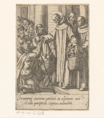 De heilige Philippus verdeelt het brood by Antonio Tempesta, print, 1591