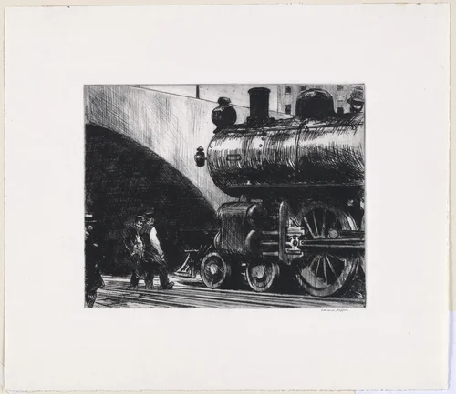 The Locomotive by Edward Hopper, print, 1923
