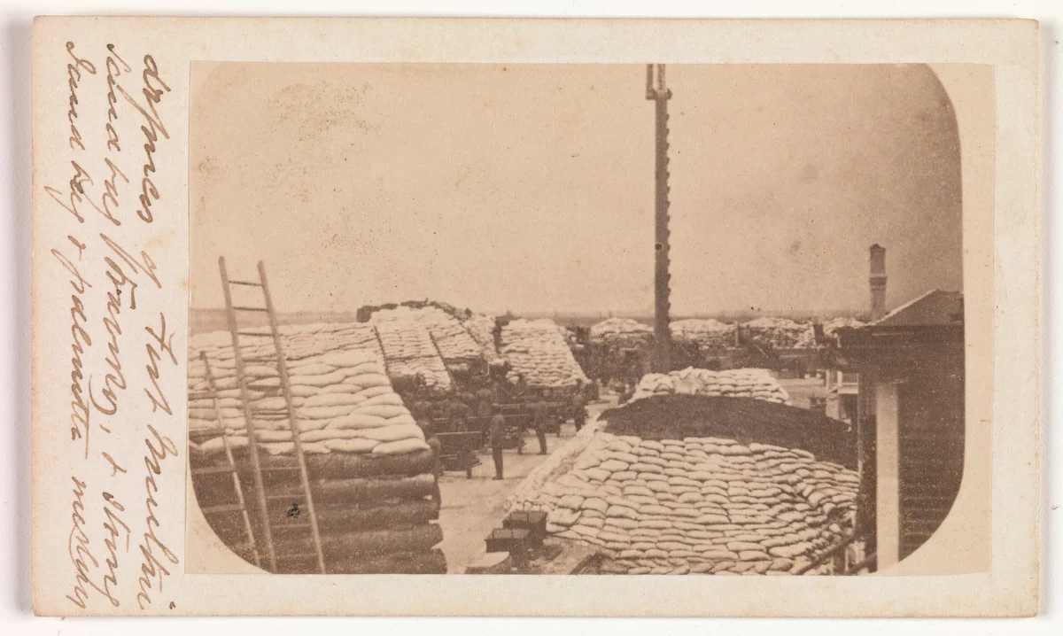 The Evacuation of Fort Sumter, April 1861 by Alma A. Pelot, photograph, 1861