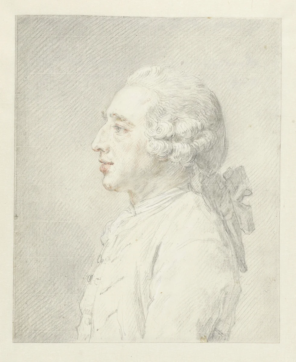 Profielportret van Louis Metayer Phzn by Jean Baptiste Perroneau, drawing, 1770-1771