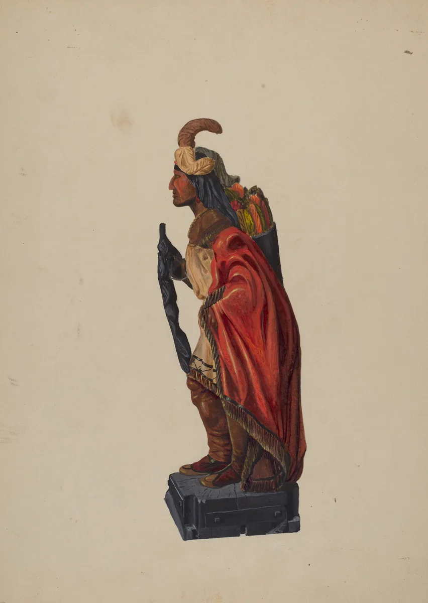 Cigar Store Indian by Richard F. Smith, index of american design, 1936