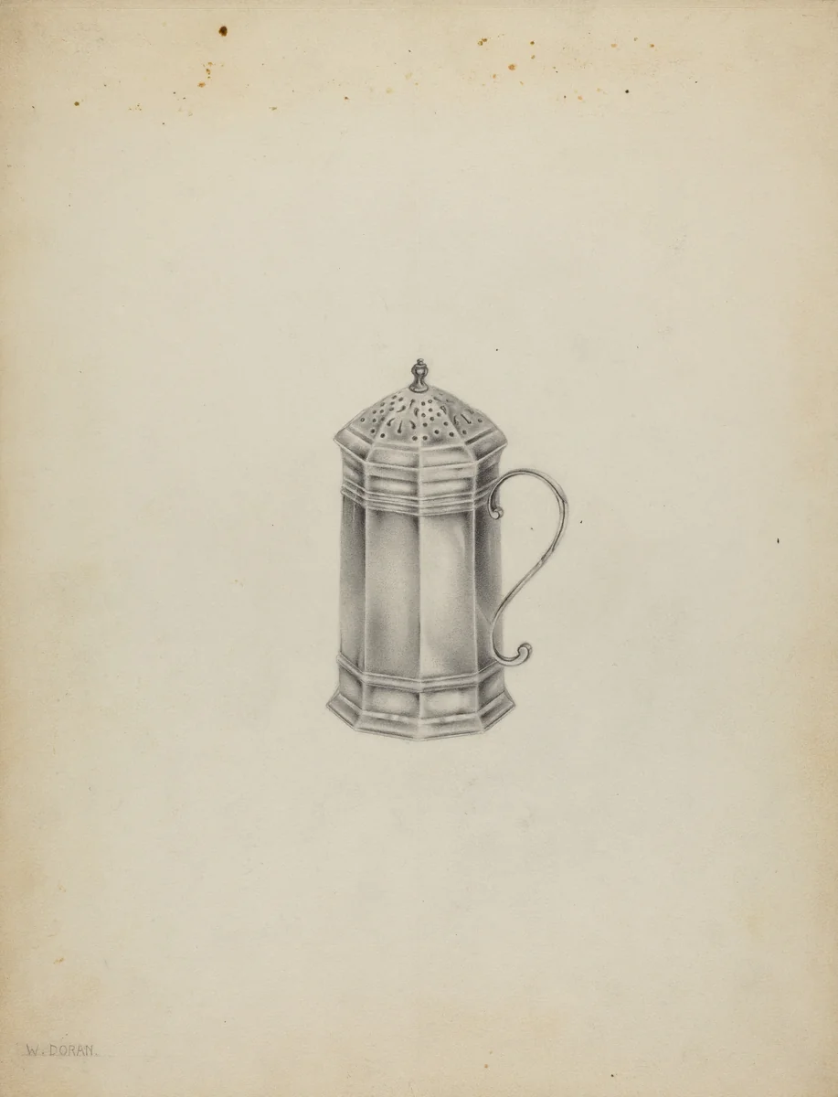 Silver Salt Cellar by Walter Doran, index of american design, 1935-1942