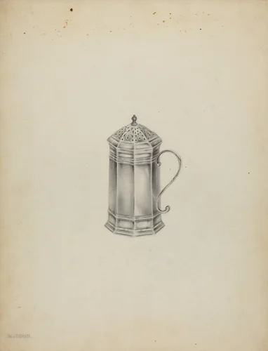 Silver Salt Cellar by Walter Doran, index of american design, 1935-1942