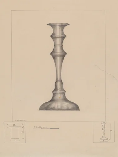 Candlestick by Henry Meyers, index of american design, 1937