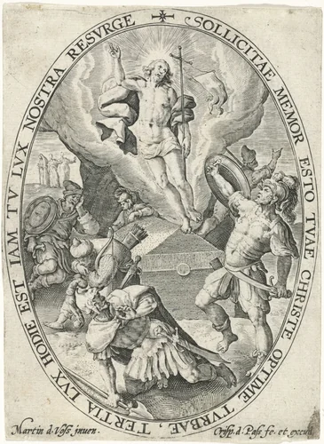 Opstanding van Christus by Unknown, print, 1574-1637