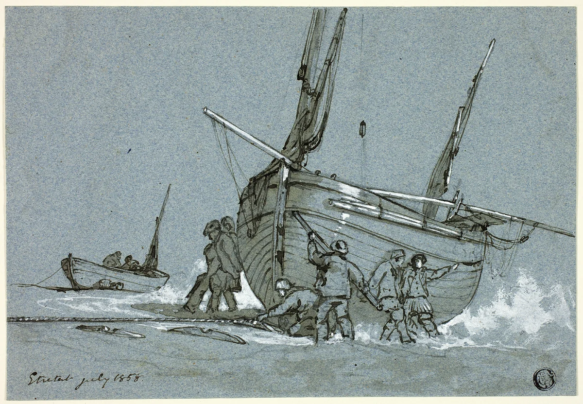 Entretat by Clarkson Stanfield, drawing, 1858