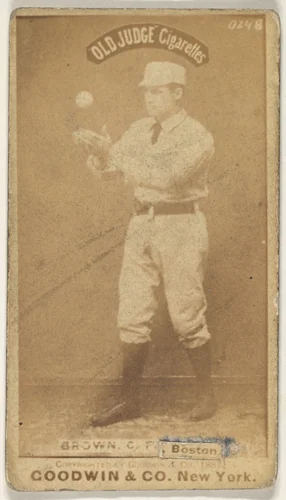 Brown, Center Field, Boston, from the Old Judge series (N172) for Old Judge Cigarettes by Goodwin & Company, photograph, 1887