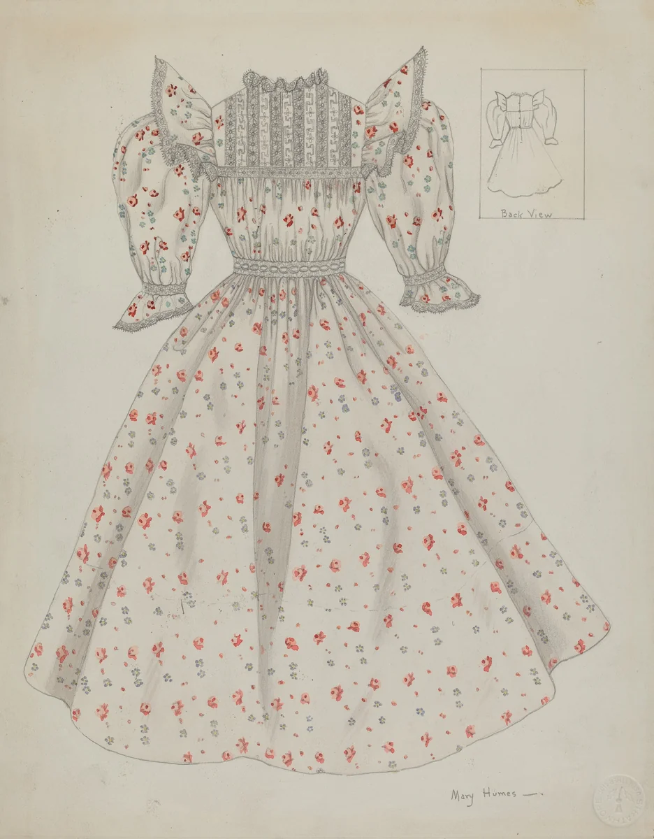 Doll Dress by Mary E. Humes, index of american design, 1936