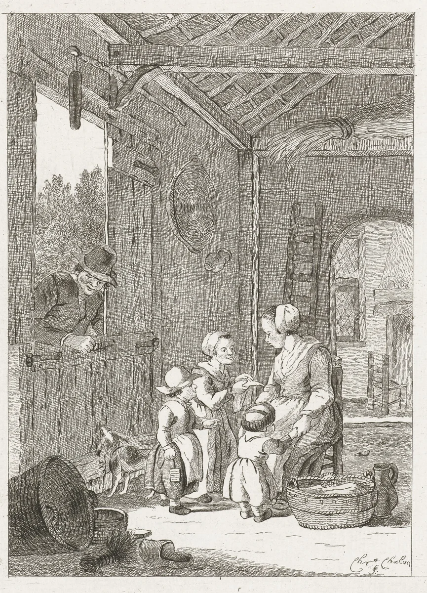 Boerengezin by Pieter de Mare, print, 1779