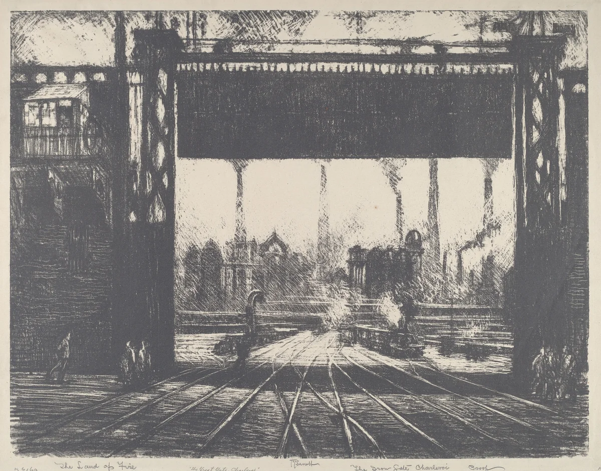 The Iron Gate, Charleroi by Joseph Pennell, print, 1911