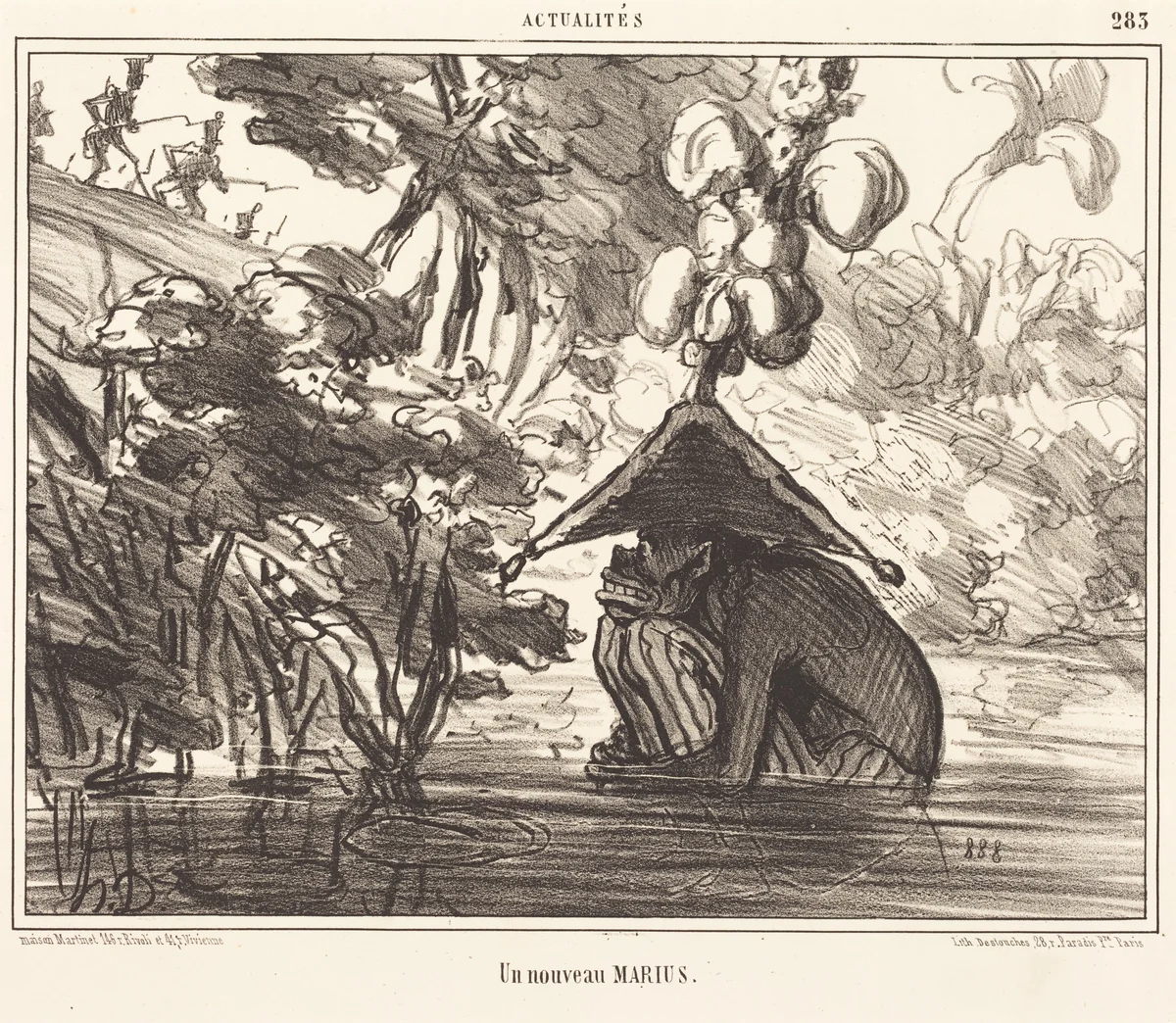 Un nouveau marius by Honoré Daumier, print, 1856