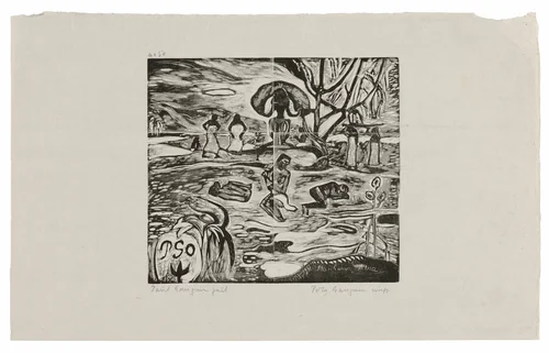 Mahana atua (Day of the God) by Paul Gauguin, print, 1894-1895