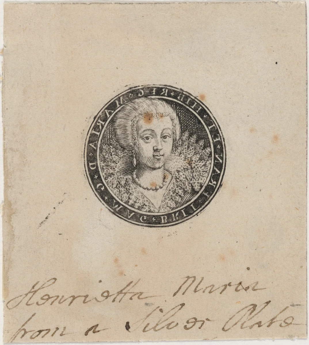 Henrietta Maria by Simon van de Passe, print, 1600-1699