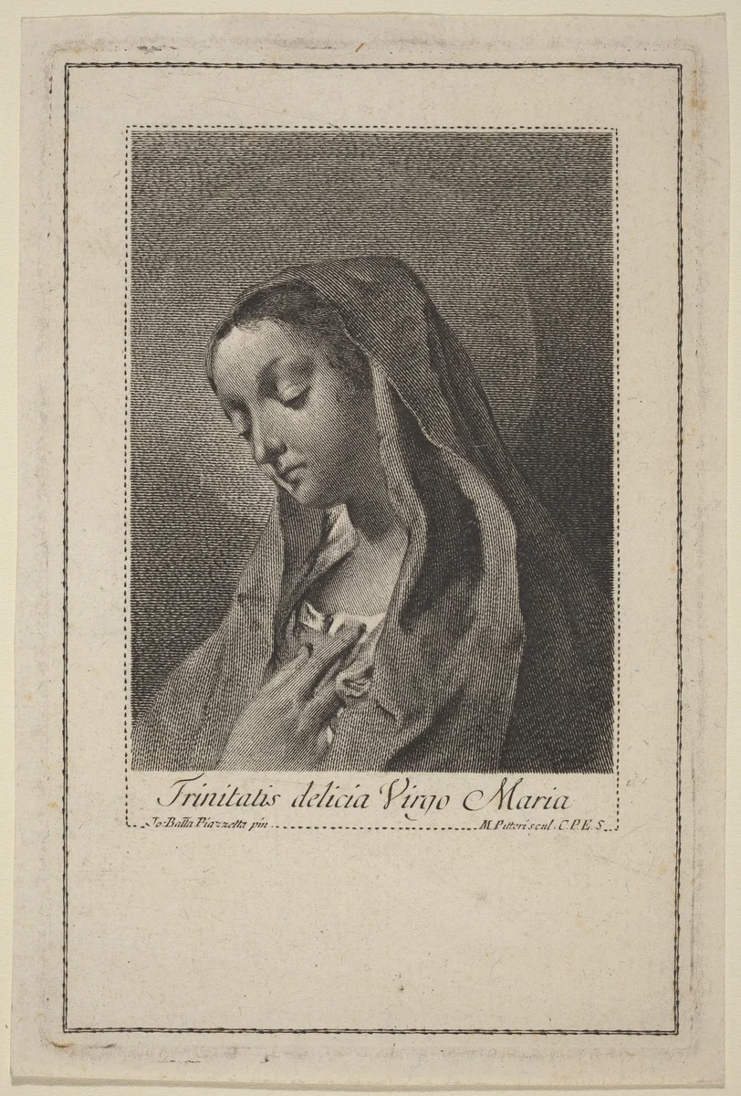 Trinitatis delicia Virgo Maria by Marco Alvise Pitteri, print, 1702-1786