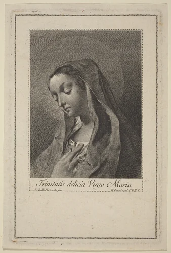 Trinitatis delicia Virgo Maria by Marco Alvise Pitteri, print, 1702-1786