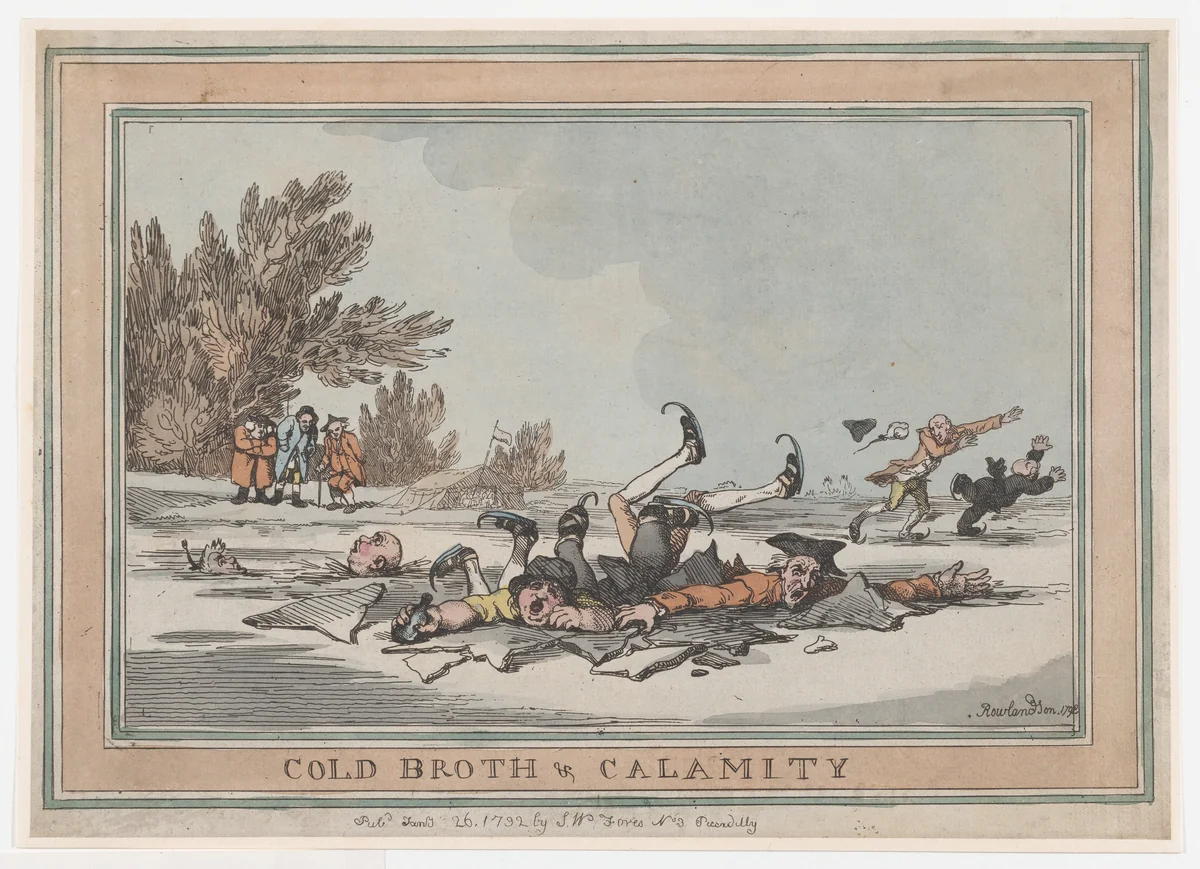 Cold Broth & Calamity by Thomas Rowlandson, print, 1792