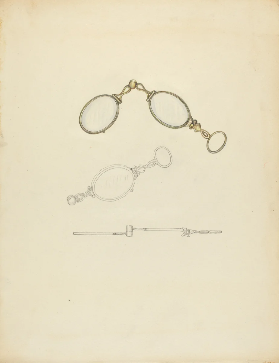 Lorgnette by Sylvia Dezon, index of american design, 1940