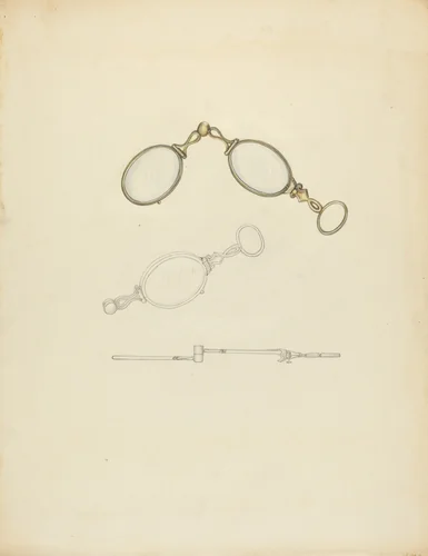 Lorgnette by Sylvia Dezon, index of american design, 1940