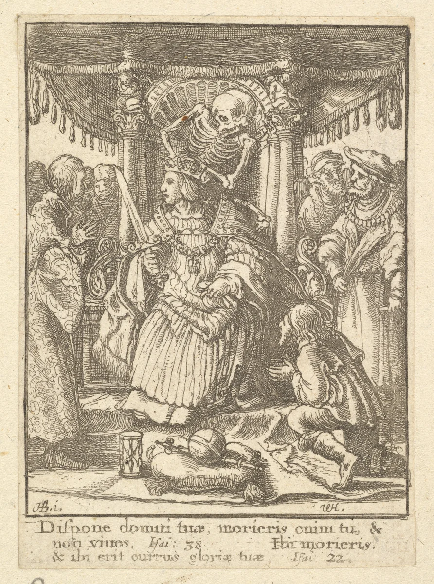 The Emperor, from the Dance of Death by Wenceslaus Hollar, print, 1651-1800