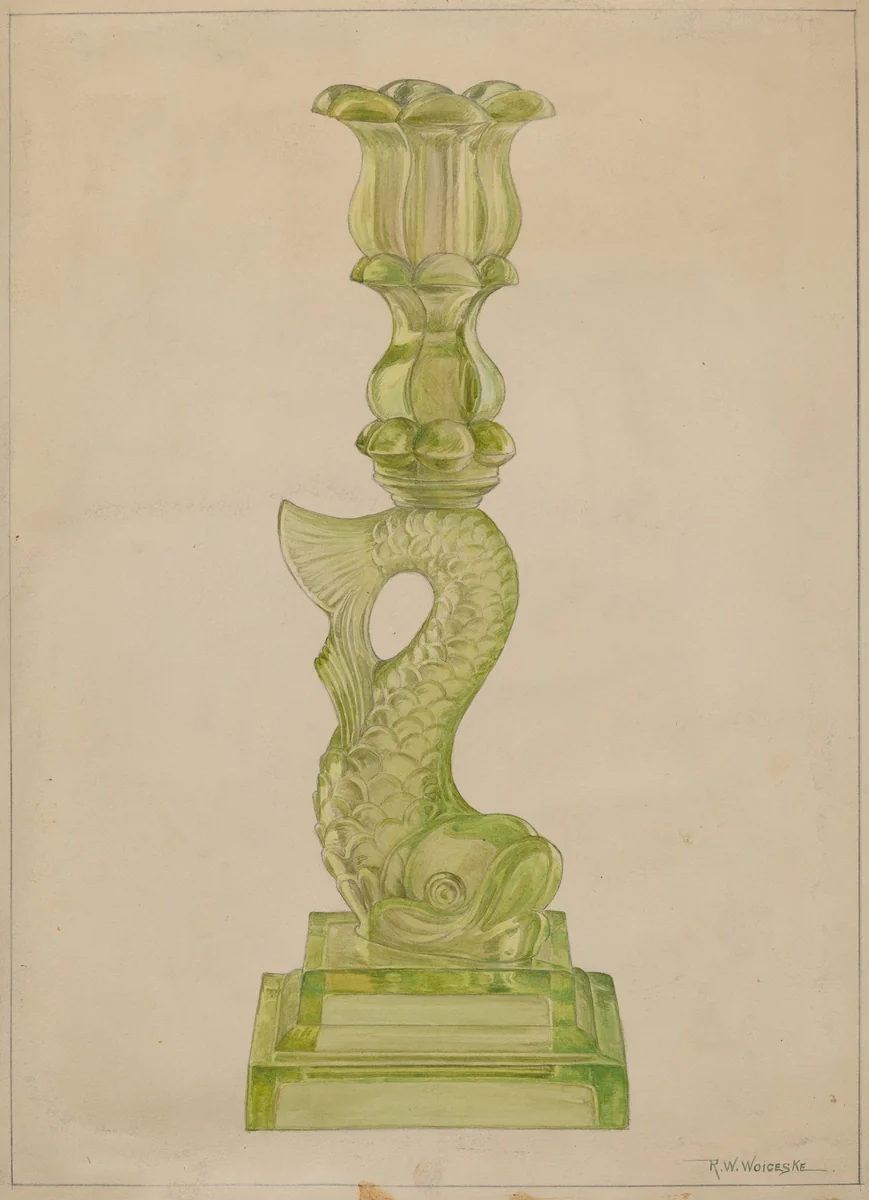 Candlestick by Ronau William Woiceske, index of american design, 1936