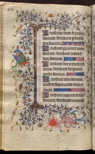 Hours of Charles the Noble, King of Navarre (1361-1425): fol. 59v, Text by Master of the Brussels Initials and Associates, book, 1400-1410
