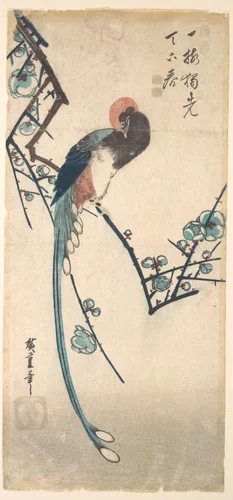 Long Tailed Bird by Utagawa Hiroshige (歌川広重), print, 1797-1858