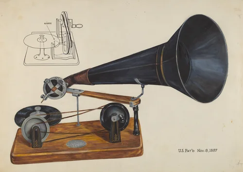 Gramophone by Charles Bowman, index of american design, 1937