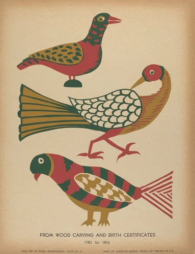 Plate 10: From the Portfolio "Folk Art of Rural Pennsylvania" by American 20th Century, index of american design, 1939
