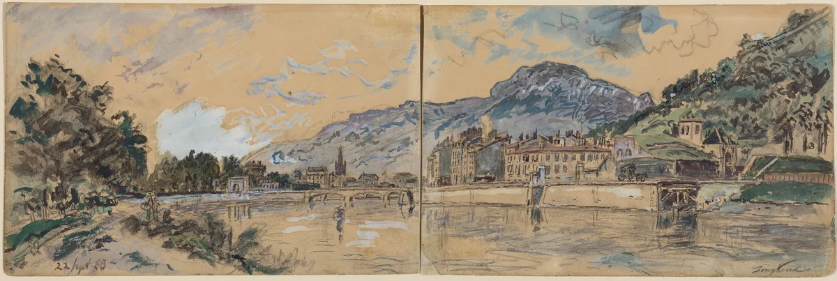 Grenoble by Johan Barthold Jongkind, drawing, 1883