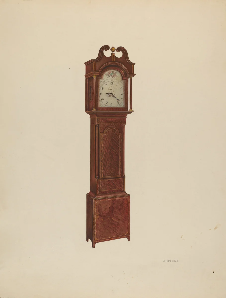 Tall Clock by Arsen Maralian, index of american design, 1937